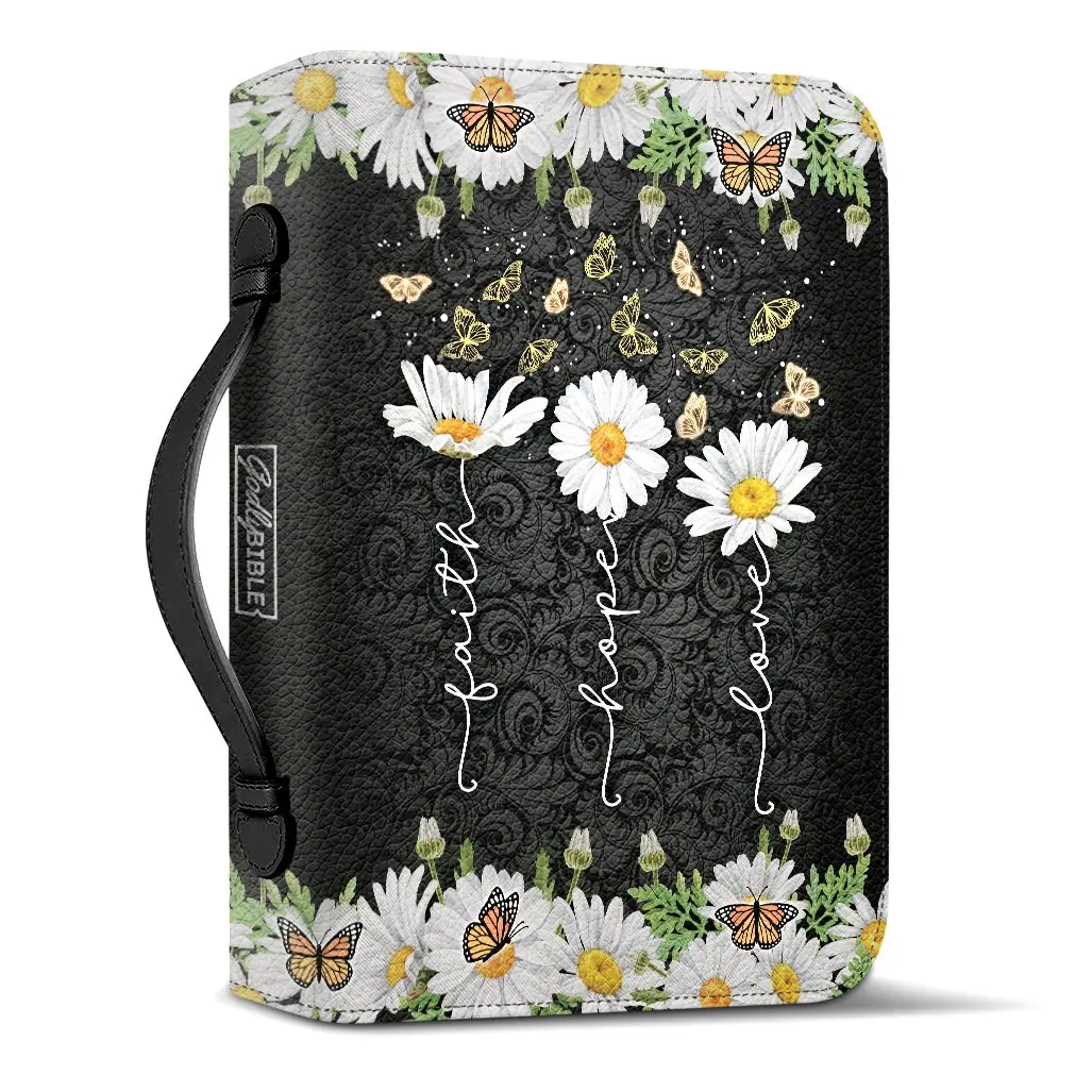 Small Daisy Butterflies Design Bible Storage Bag Bible Study Book Holy Cover Case Personalitized Carry Bag Protective Handbags