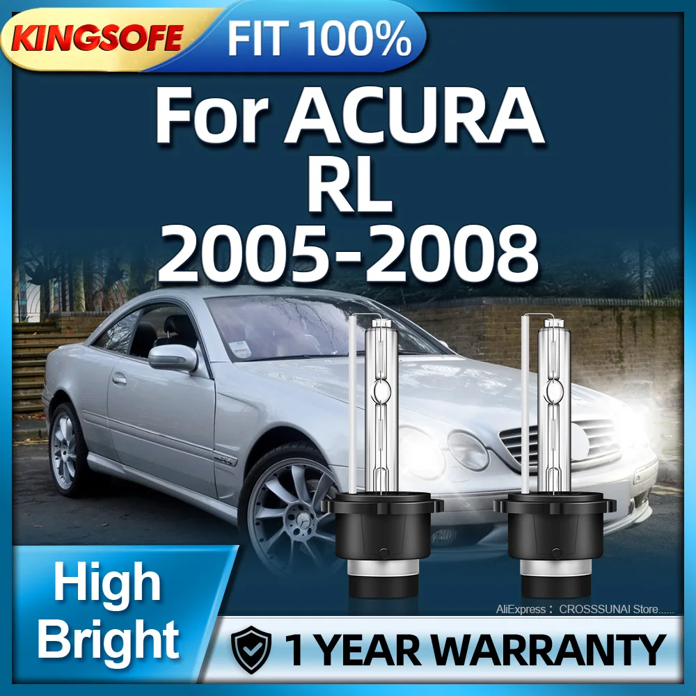 

2PCS 35W Xenon HID Lamp 6000K D2S Car Headlight More Brightness 3800LM Auto Bulbs For ACURA RL 2005 2006 2007 2008