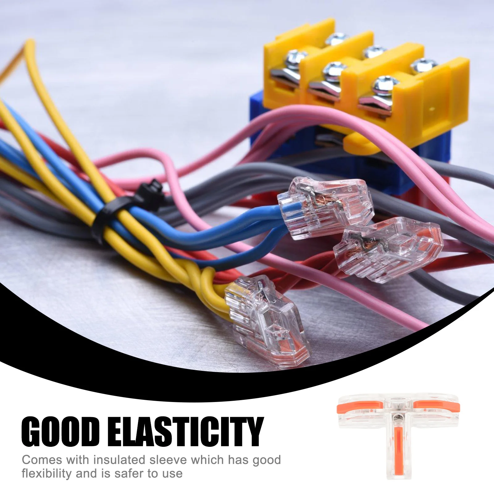 

10Pcs -Type Insulated Terminal Connectors Quick Splice Wire Connectors Cable Electrical Repair Copper Terminal