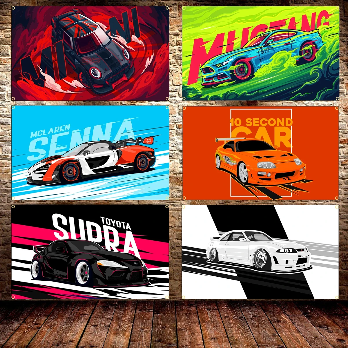 Bannière de voiture de course imprimée en polyester, sensation de voiture JDM, décor, 90x150cm, 3x5 pieds