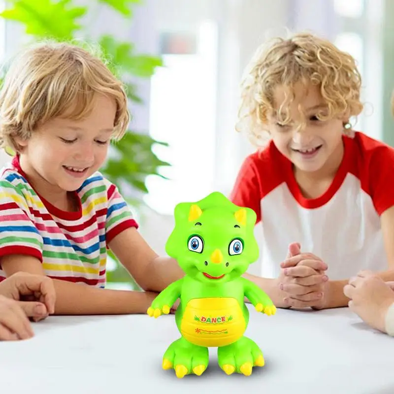 Dancing Dinosaur Robot Funny Electronic Dinosaur Toy Music Lighting Educational Puzzle Dinosaur Toy for Boys Girls Kids Toddler