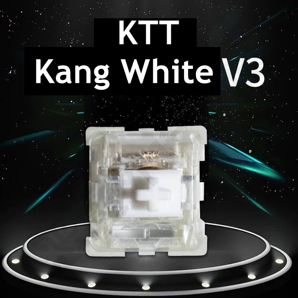 

KTT Kang White V3 Switch Mechanical Keyboard Linear Switches 3Pin Custom RGB SMD Gaming Compatible Hot Swap Kang White V3 Switch