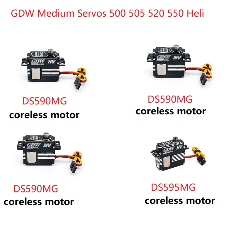 

GDW Сервопривод DS596MG DS590 15 кг, средний металлический корпус, стальная шестерня, цифровые сервоприводы без сердечника для Skywing 70E или вертолета 505 XL520 500X