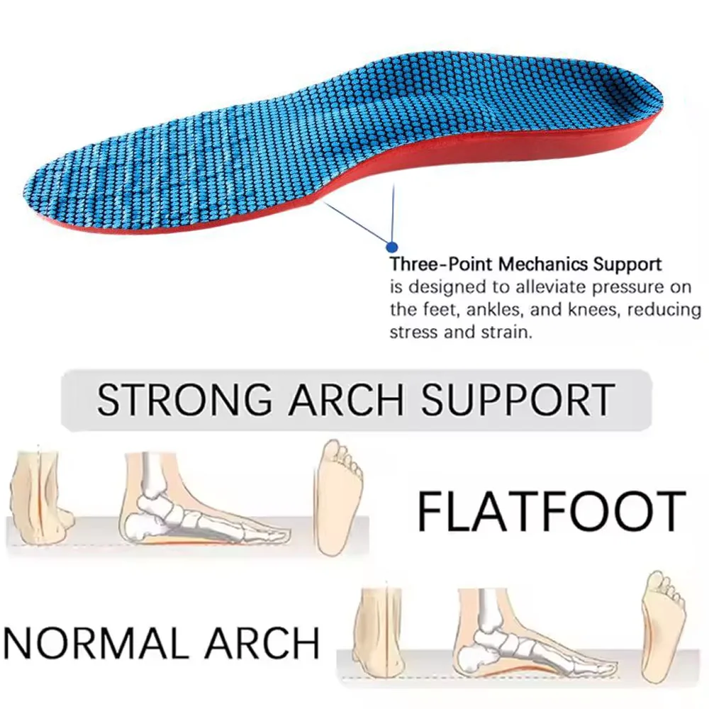 EVA Arch Support Insoles Breathable Sports Shoe Pads for Man Woman Sweat-Absorbing Shock Absorption Shoes Insole for Running