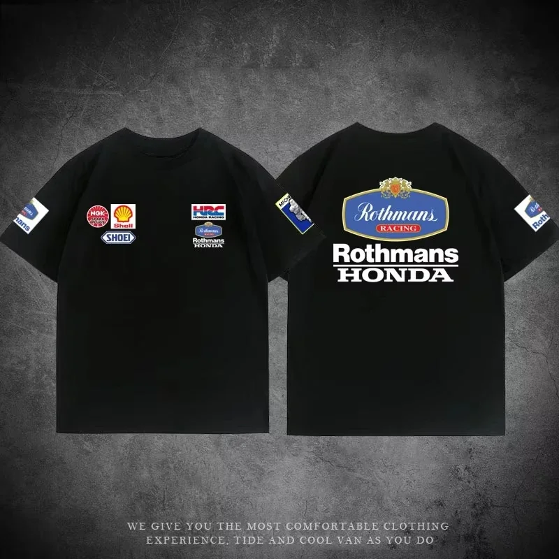 2025 Lofman Custom Racing Wear 혼다 혼다 오토바이 팀 유니폼 퓨어 코튼 반팔 캐주얼 고품질 티셔츠