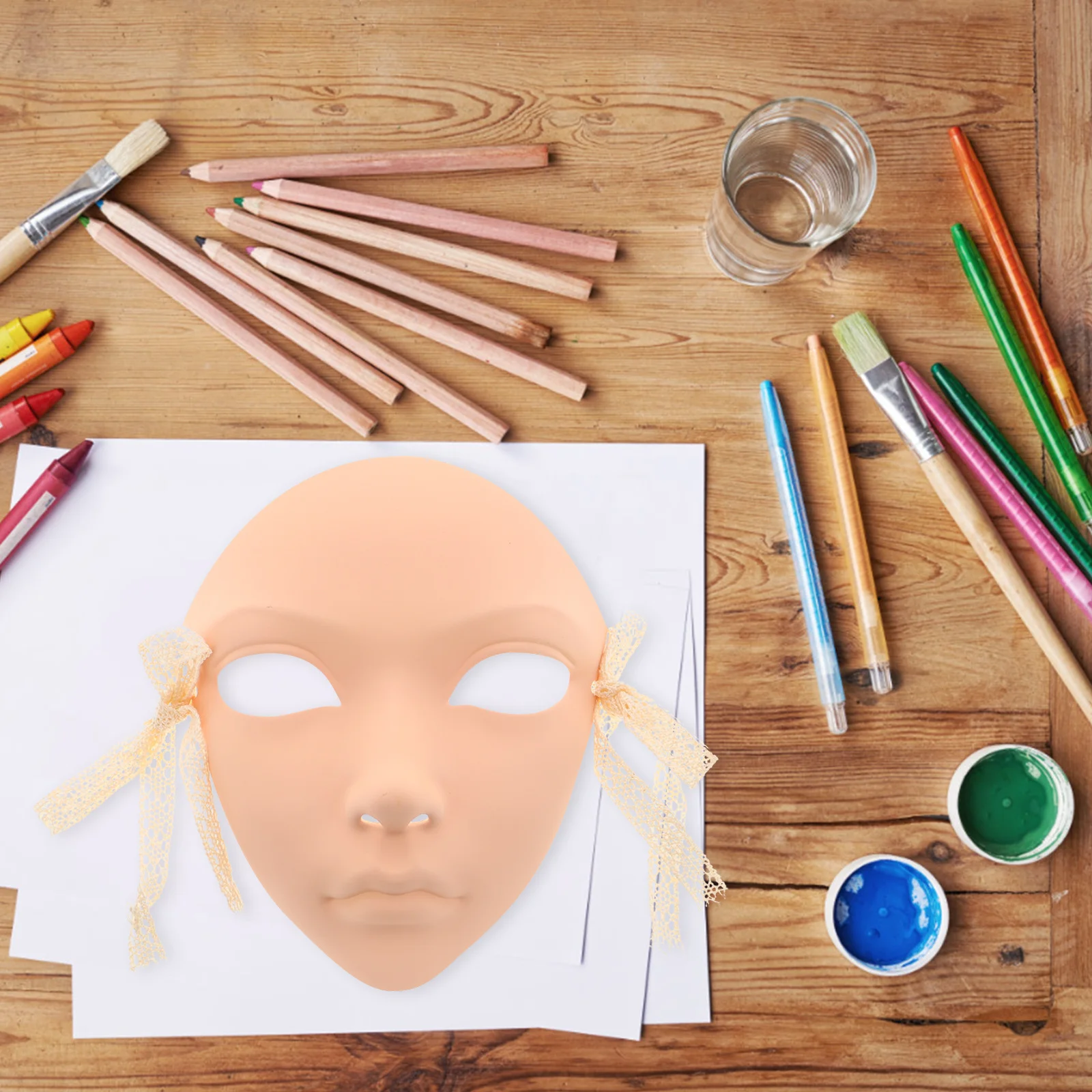 

Traditional Chinese Full Mask Exquisite Hand Painted Style for Hanfu Cosplay Festival Masquerade Carnival Party