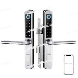 Fingerprint Double Two Side Waterproof IP55 Smart Door Lock SUS Material for Slim Aluminum Swing Door TTlock