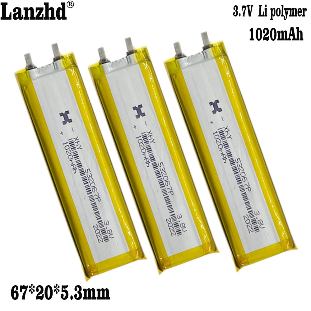 1-12 pz Li batteria ai polimeri di litio 1020 mah Per la lettura del punto penna batteria LED armadio luce LED armadio da cucina armadio luce
