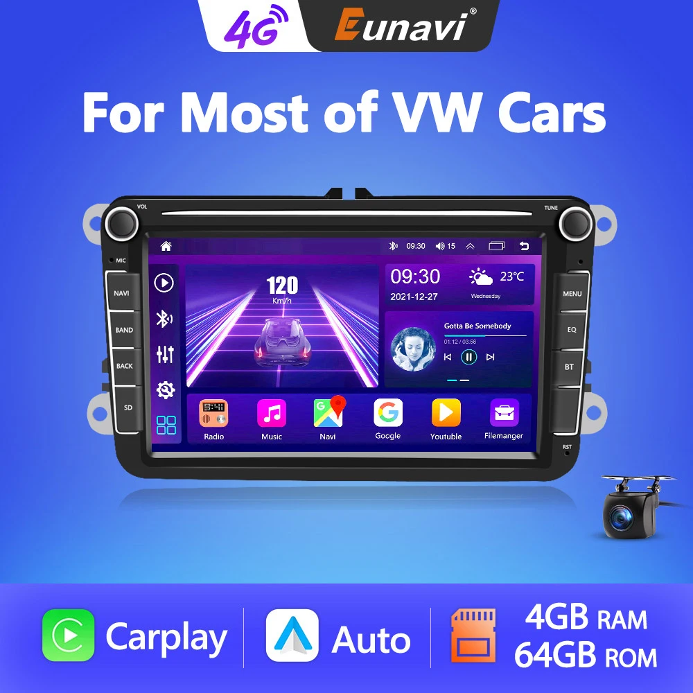 Android 10 Car Radio For VW Golf 5 6 Polo Passat B7 B6 Tiguan Seat Leon Skoda Octavia Touran Multimedia Video Player GPS 2 Din