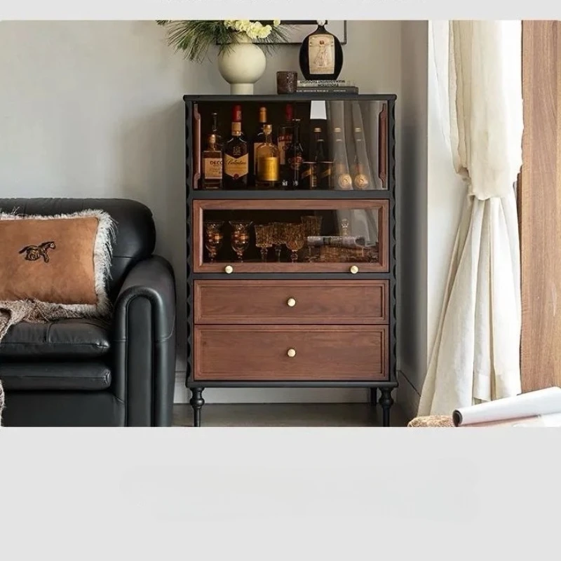 

side chest cabinet tea medieval living room display sofa vertical storage display