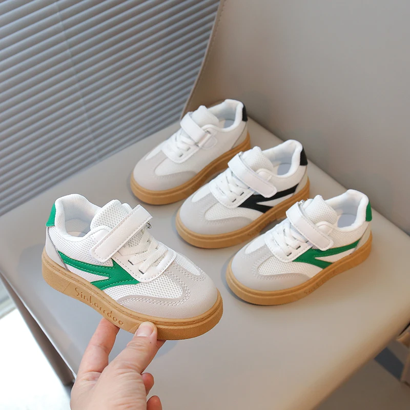 

Children's Sneakers 3-18 Years Old Green Boys Girls Casual Shoes Four Seasons Black Lightweight Non-slip Kids Single Shoes