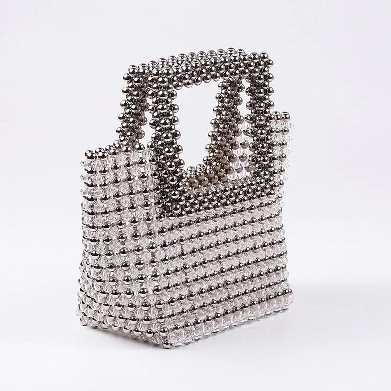 Customized Bead Bags Women Summer Fashion Top-handle Ladies Party Dinner Evening Handmade Exquisite Purses and Handbags