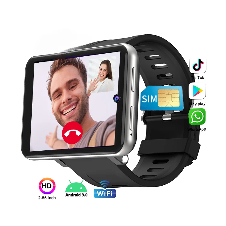 Dm100 Android Smartwatch OEM 2.86 Inch Ips Touch Screen 1Gb Ram 16Gb Rom 4G Smart Watch Phone With Front Camera Dm100 Smartwatch