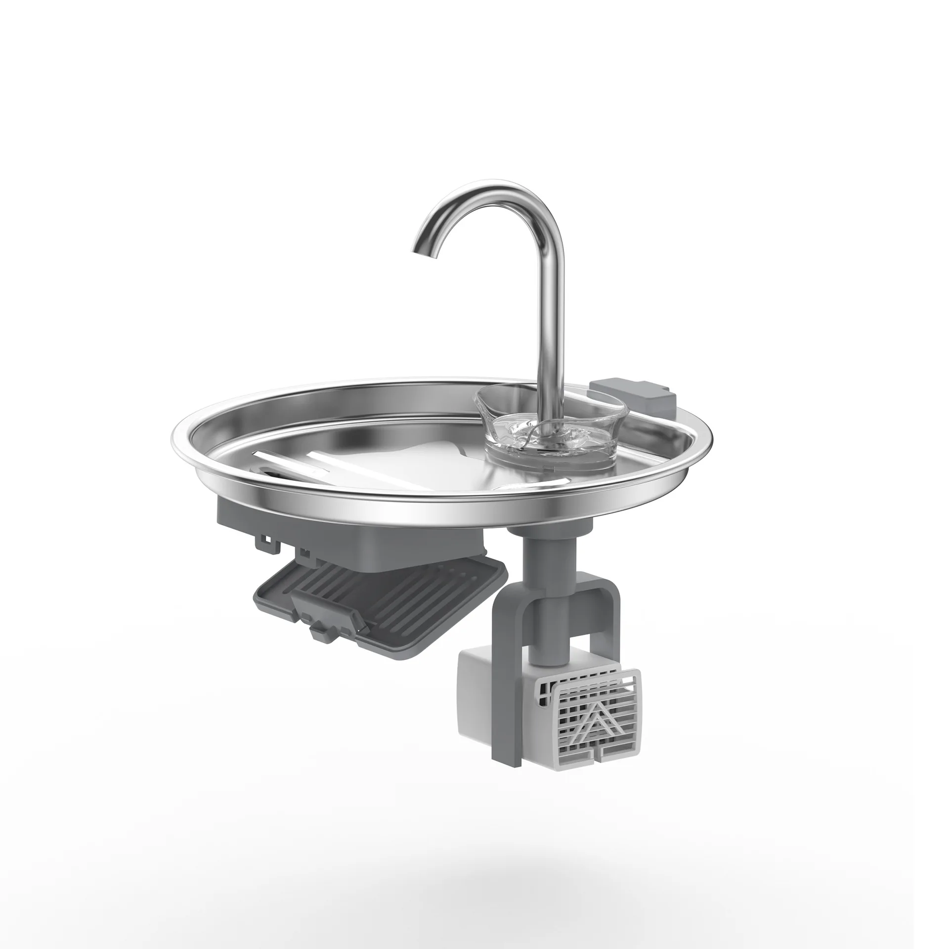 Pet Water Fountain 2.2L 304 Stainless Steel with Automatic Water Flow Pet Water Dispenser for Dog and Cat Drinking Water view 4
