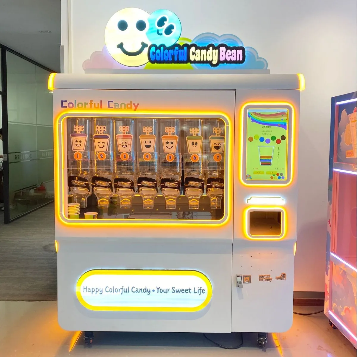 Project Automatic jelly bean machine unmanned self-service vending machine 24 hours business high profit project