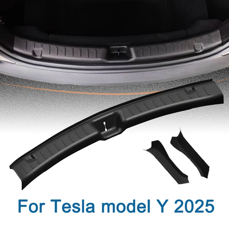 

Защитная пластина на порог багажника автомобиля для Tesla Model Y Juniper 2025, защита от царапин на порог багажника, аксессуары для интерьера