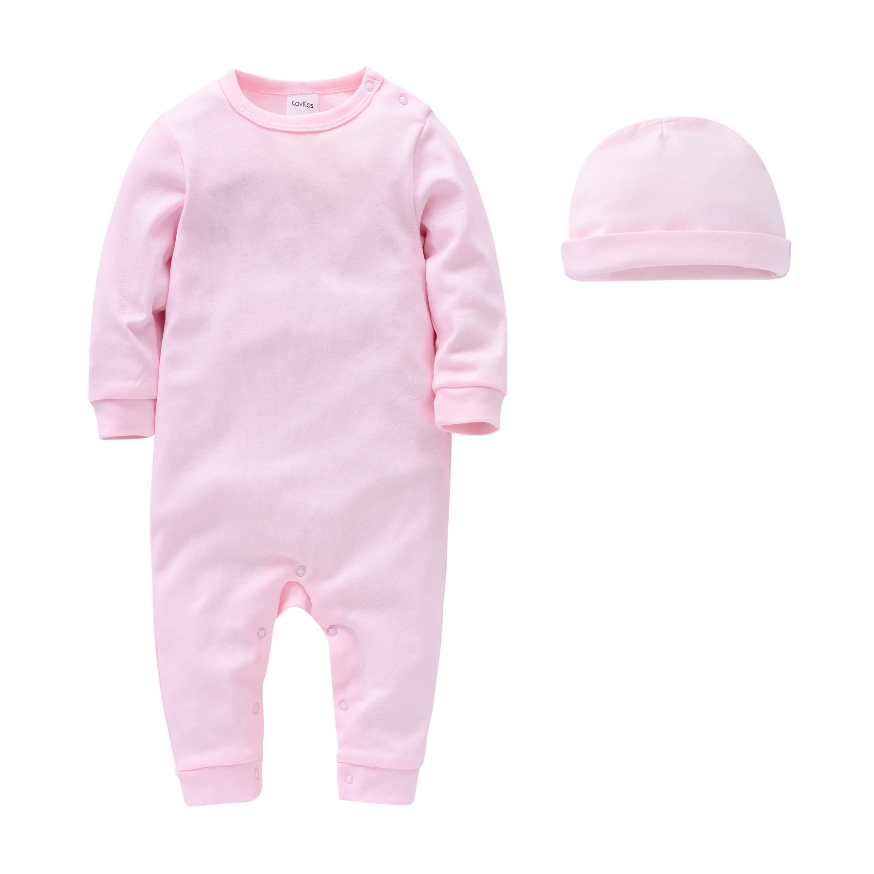 

Newborn Baby Clothing Set Jumpsuits Bonnet 100% Cotton Romper Girls Jumpers Boys Growings One-Pieces Grow Sleepsuits Pink Blue