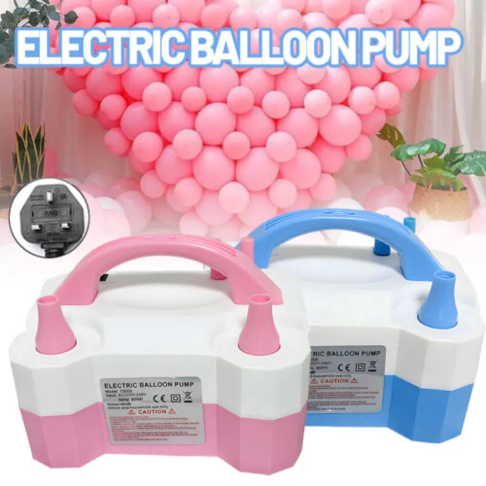 600W Electric Balloon Pump Action Plastic Iator For Party Ballon Tool UK Plug