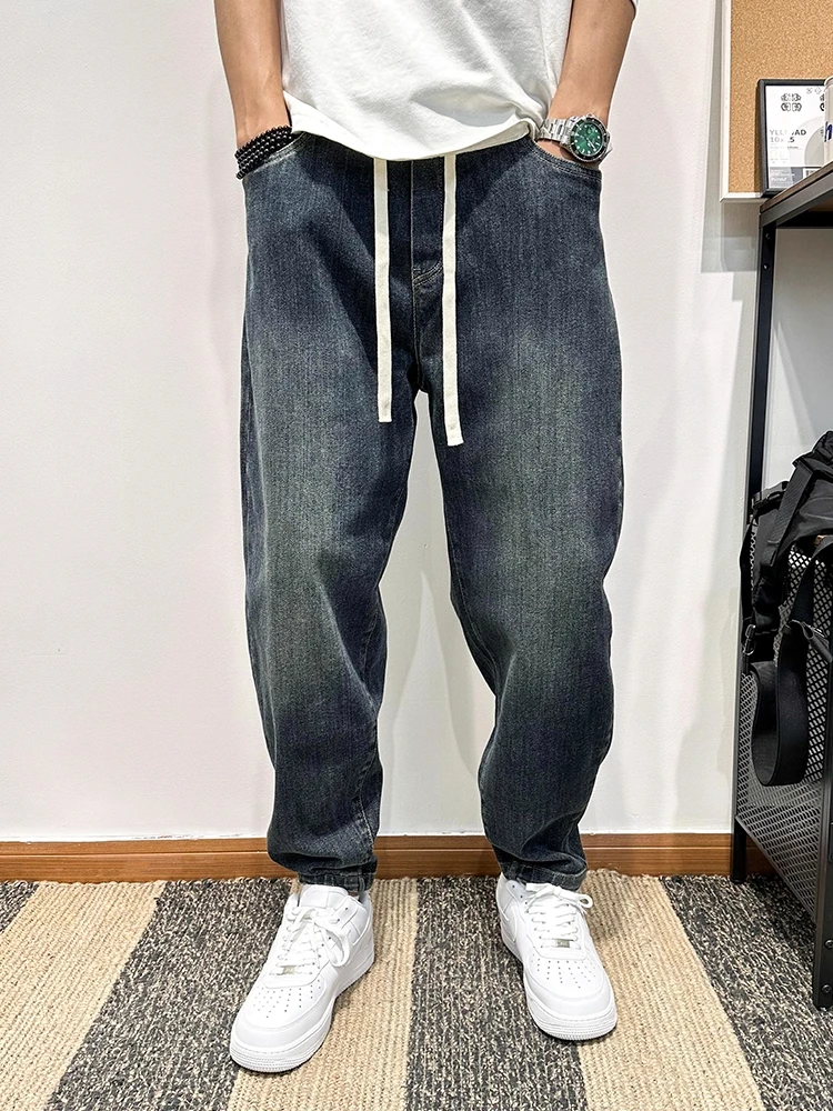 

Loose Men's Blue Jeans 2026 Autumn New Sle Harlan Straight Leg Casual Pants High Street American Retro Small Straight Leg
