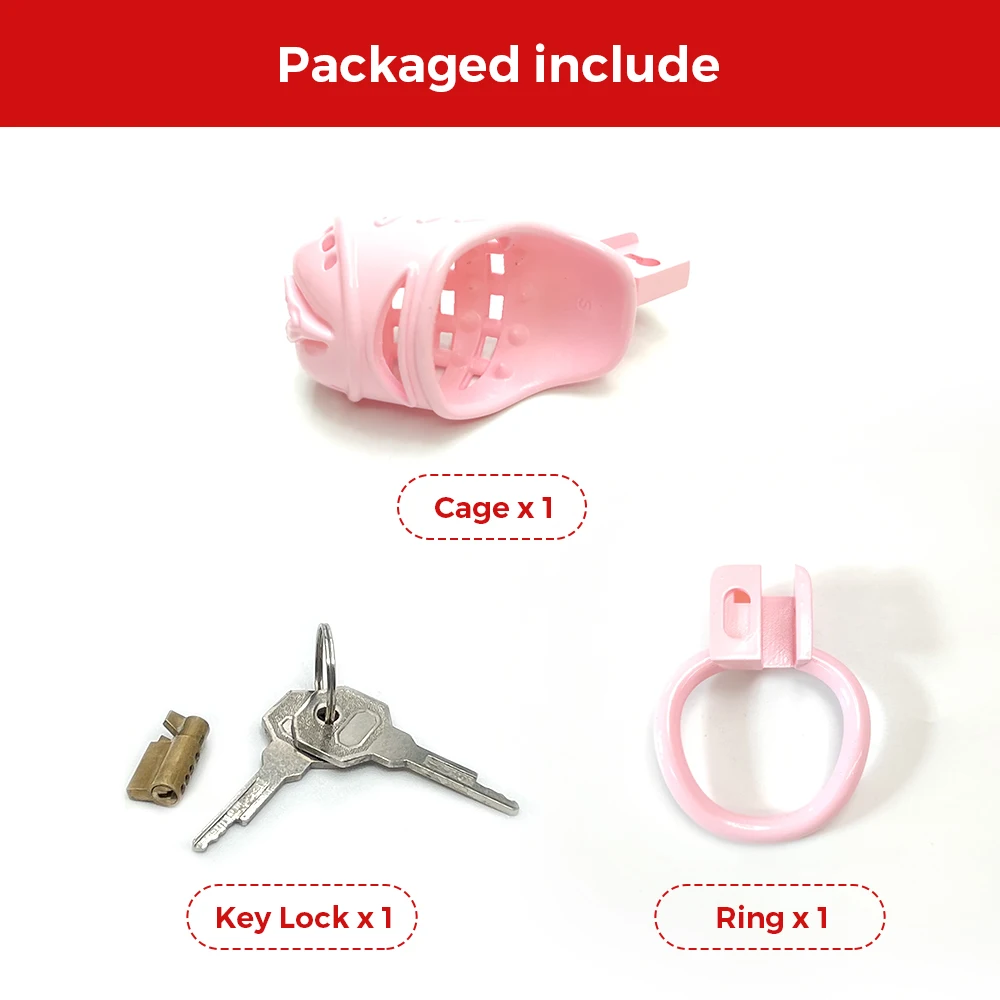 Pink Spiked BDSM Cock Cage Pussy Vaginal Chastity Devices Cage Male Bondage Slave Penis Ring Sex Shop 18+ Gay Ladyboy Sex Toys