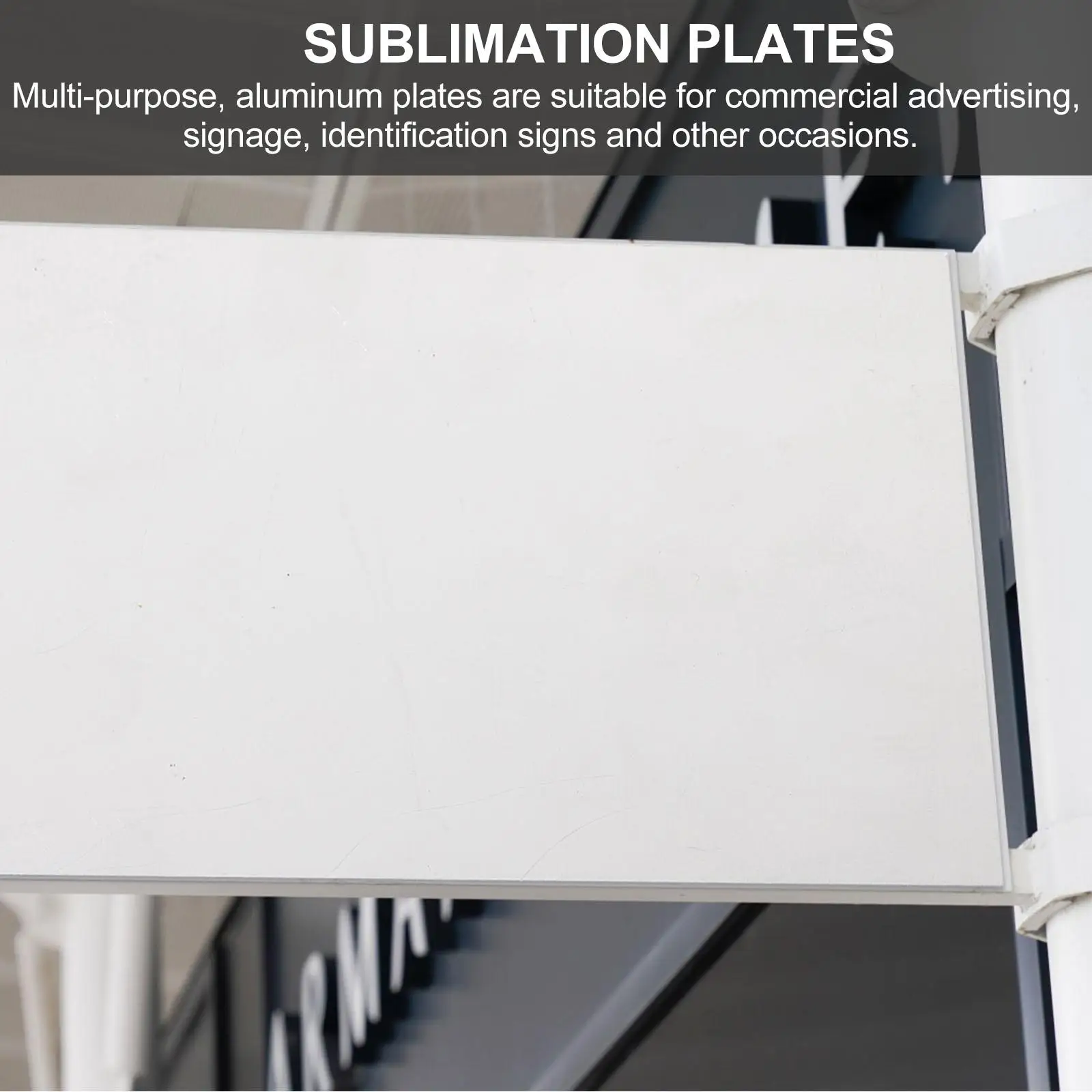 4 ชิ้น 0.5 มิลลิเมตรสีขาวเรียบแผ่นอลูมิเนียม 30x20 เซนติเมตรระเหิดช่องว่าง Thermal Transfer การพิมพ์ป้ายโลหะระบุ