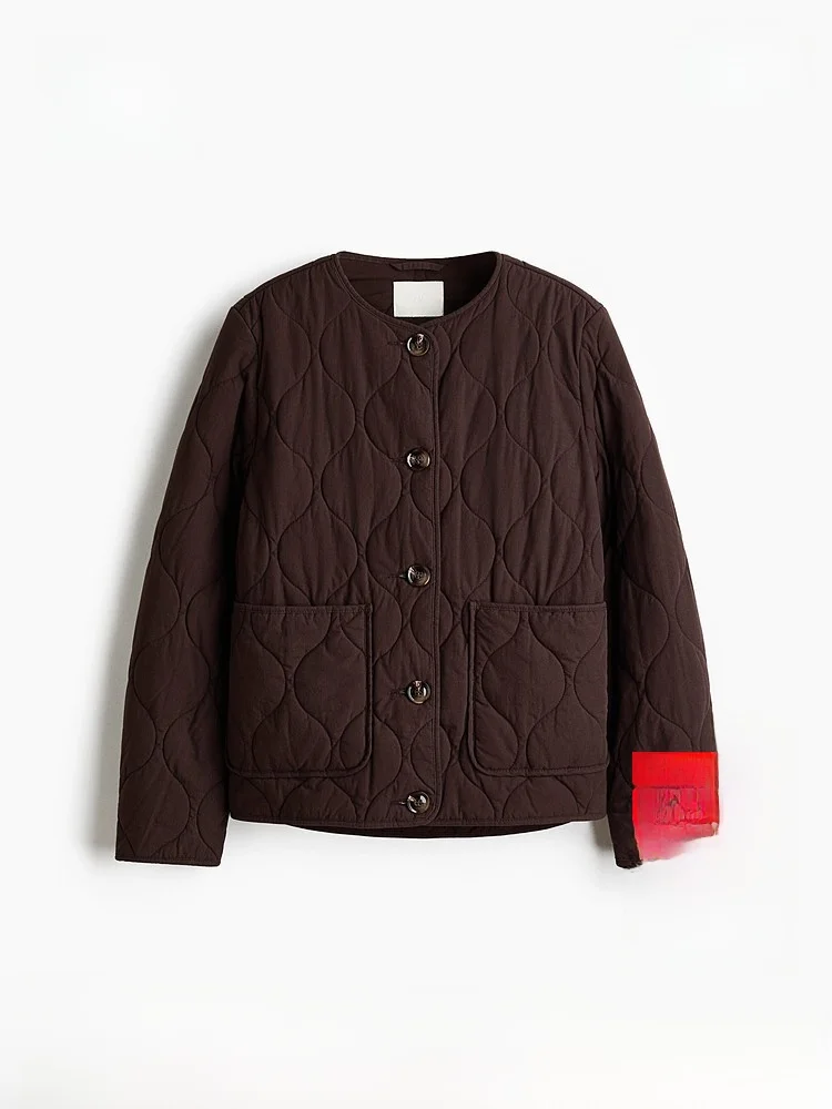 

Spring New Arrival Women's Quilted Jaet HM2026 00% Cotton H&M Sle 39852 Comfortable Breathable Soft Touch Cotton Coat
