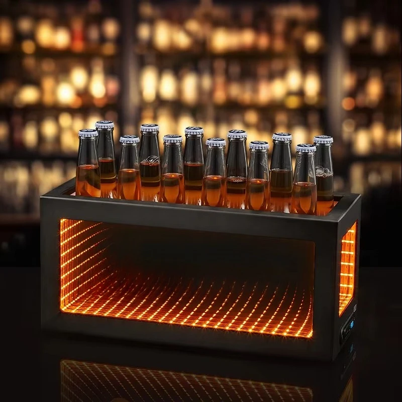 

Customized LED Night Light Party Ice Beer Bucket Gift Stand Ice Bucket