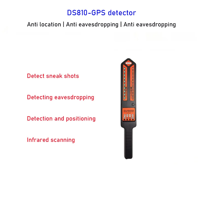 Detector de sinal sem fio DS810, dispositivo de busca de carro, rastreador GPS portátil, anti-localização, anti-rastreamento, monitoramento, ímã