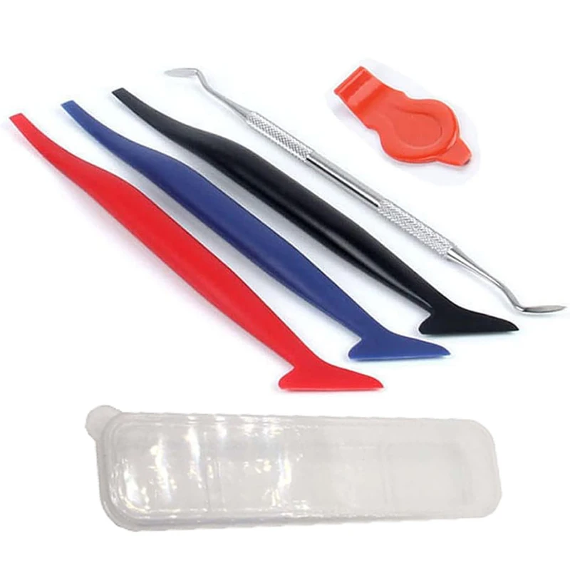 5Pcs Vehicle Vinyl Wrap Tool Kit Window Tinting Film Tool Micro Corner Squeegees Seam Stuffing and Curved Groove Finishing