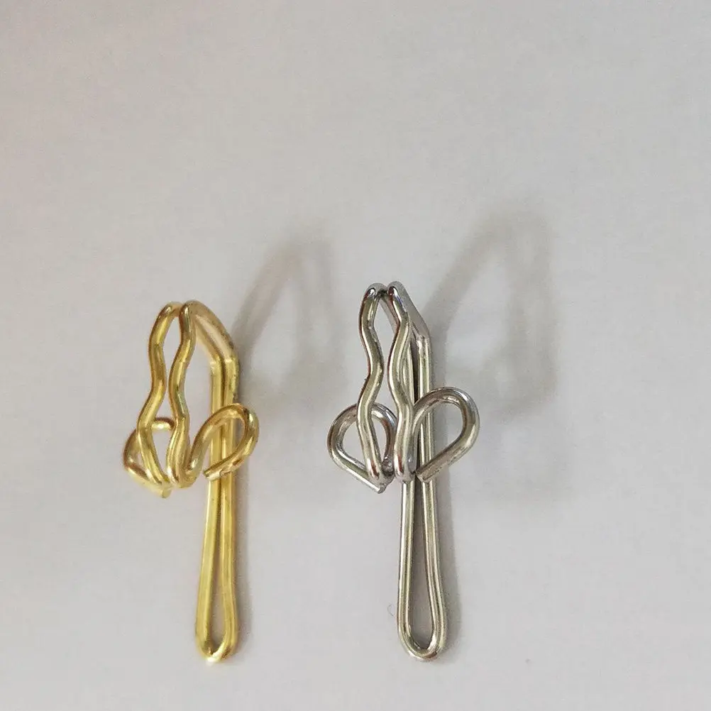 100Pcs Decorative Curtain Hooks Nickel Plated Vintage Style for Living Room Bedroom Curtain Hanging Drapery Accessories