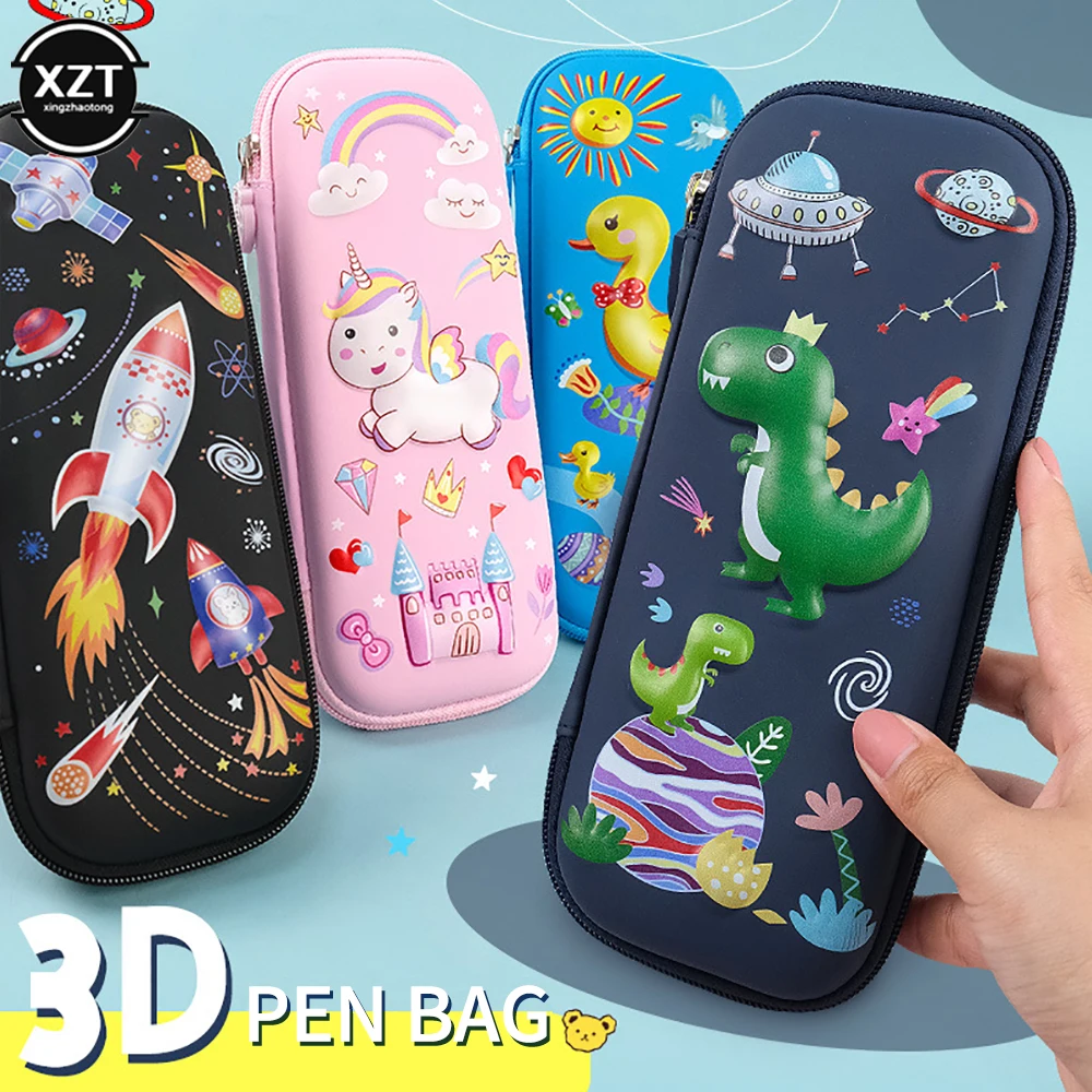 School pencil case trousse licorne 3d pencil case pencil case unicorn estuche unicornio pencil box школьный пенал