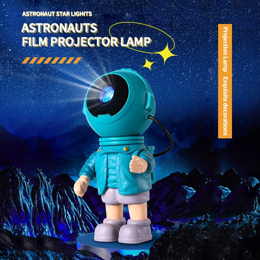New Creative Astronaut Projector Night Light 360° Adjustable Magnetic Design Bedroom Nebula Galaxy Projector Lights Kids Gift
