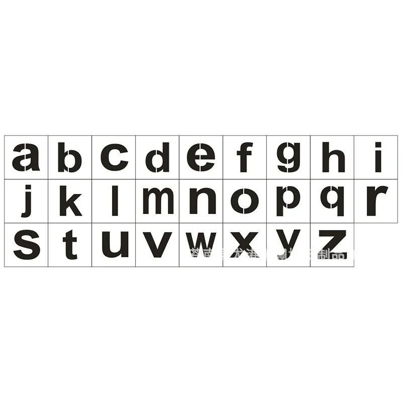 

26 Templates / Sets Alphabet Lowercase English Letters Stencils Painting Scrapbooking Stamping Embossing Album Paper Template