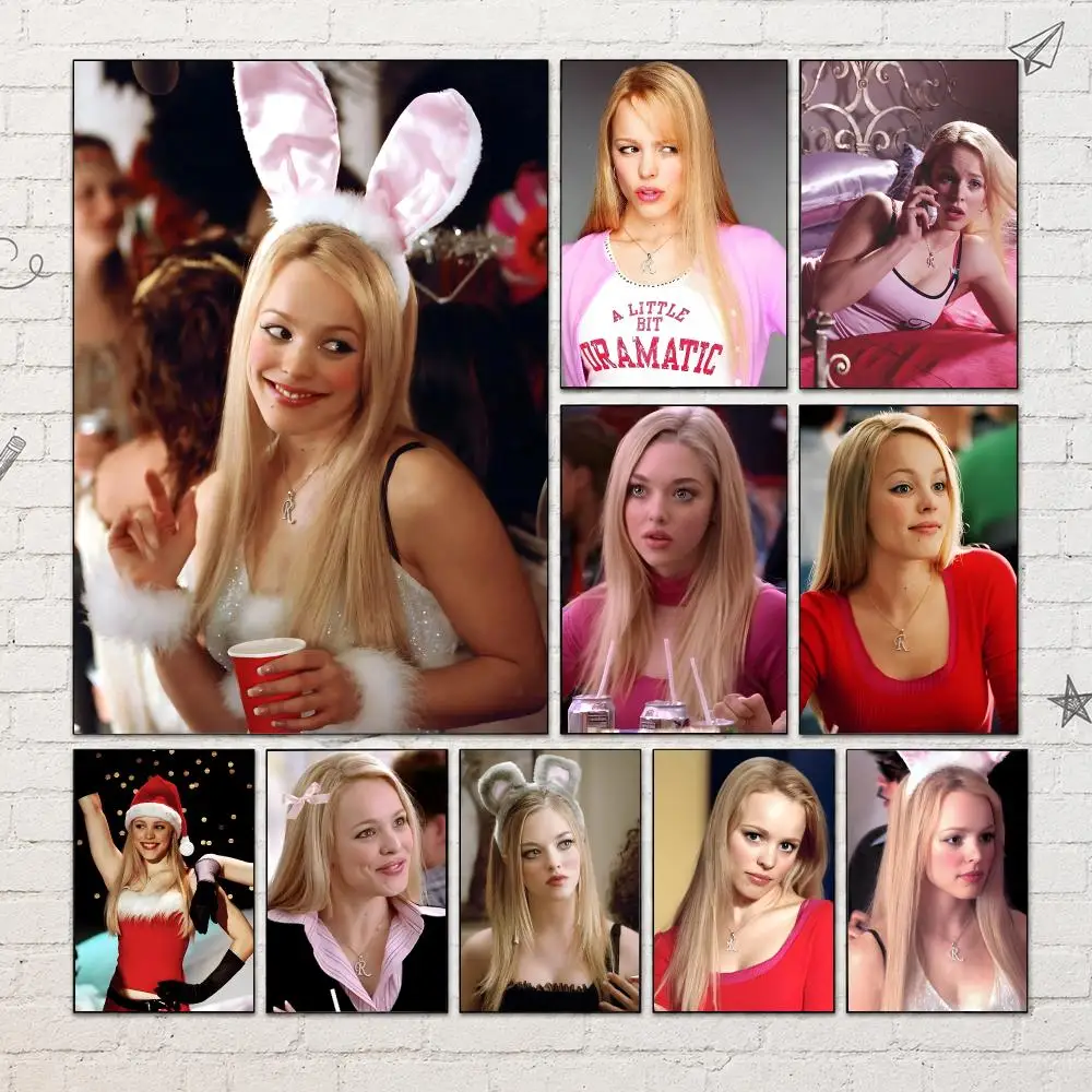 Character R-Regina George Iconic Teen Queen Poster PP Self-Adhesive Wall Decor for Bedroom,Living Room,Dorm,Bar Aesthetic Gift