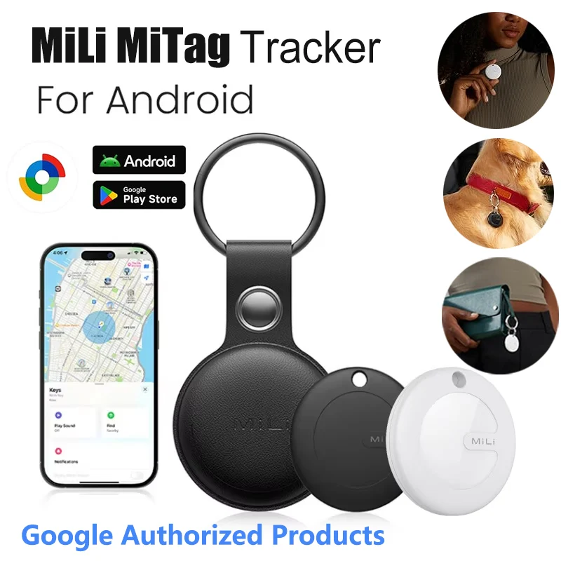 MiLi MiTag Go Smart Tracker Bluetooth Tracker For Android Item Finder Work With Google Find My Device Tracking Anti-lost Device