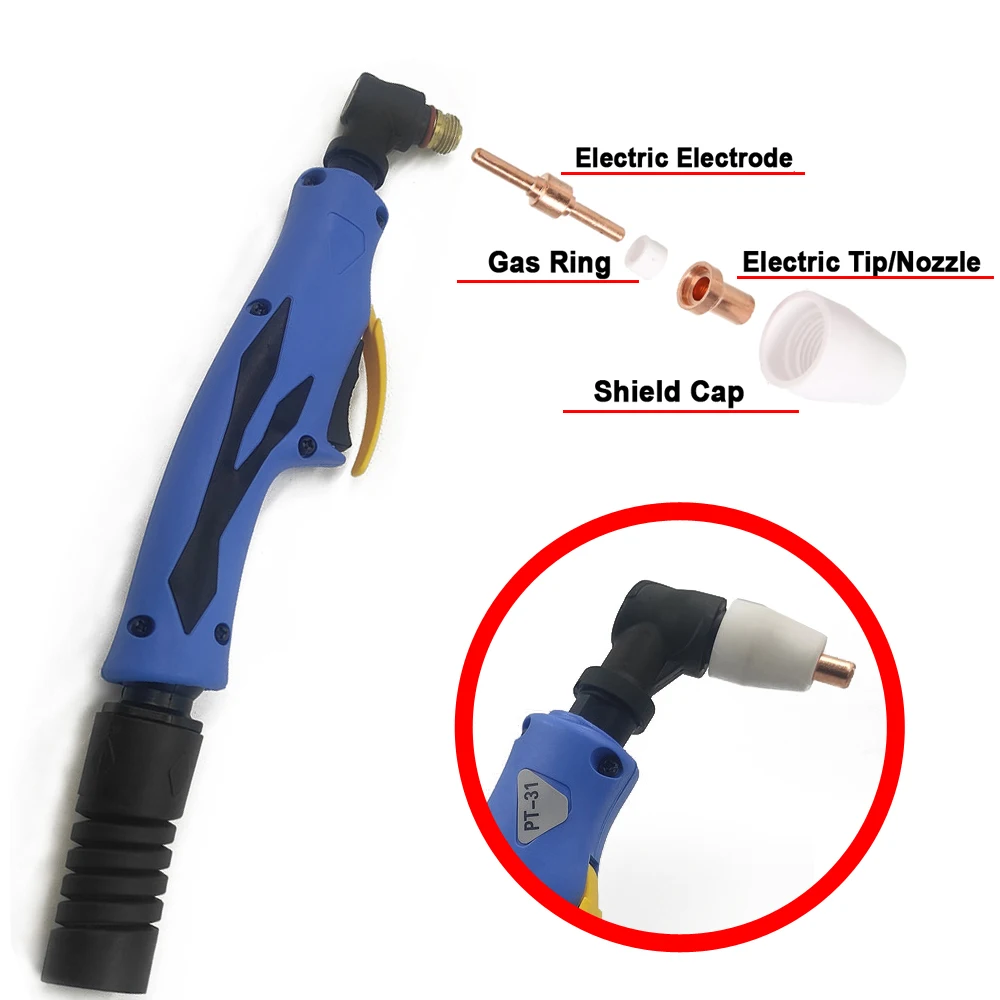 Tig PT31 HF Plasma Cutting Torch PT-31 Torch Inverter Metal Cutter For 30-50A Air Cooled Plasma Cutting Machine Cut Welding