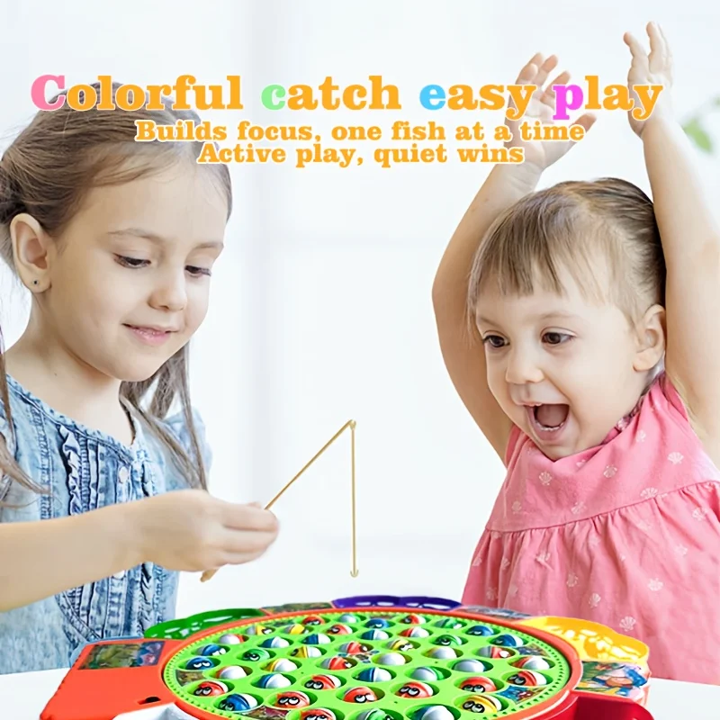 51 pezzi Giocattolo da pesca elettrico per bambini - Set di dischi da pesca rotanti - Giocattolo per bambini e genitori per interattare insieme