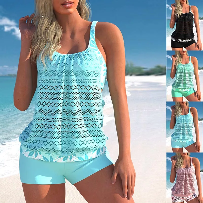 2023 Zomer Nieuwe Modeprint Badmode Dames Hoge Taille Sexy Badmode Dames Tweedelige Badmode Tankini Badmode Strandkleding