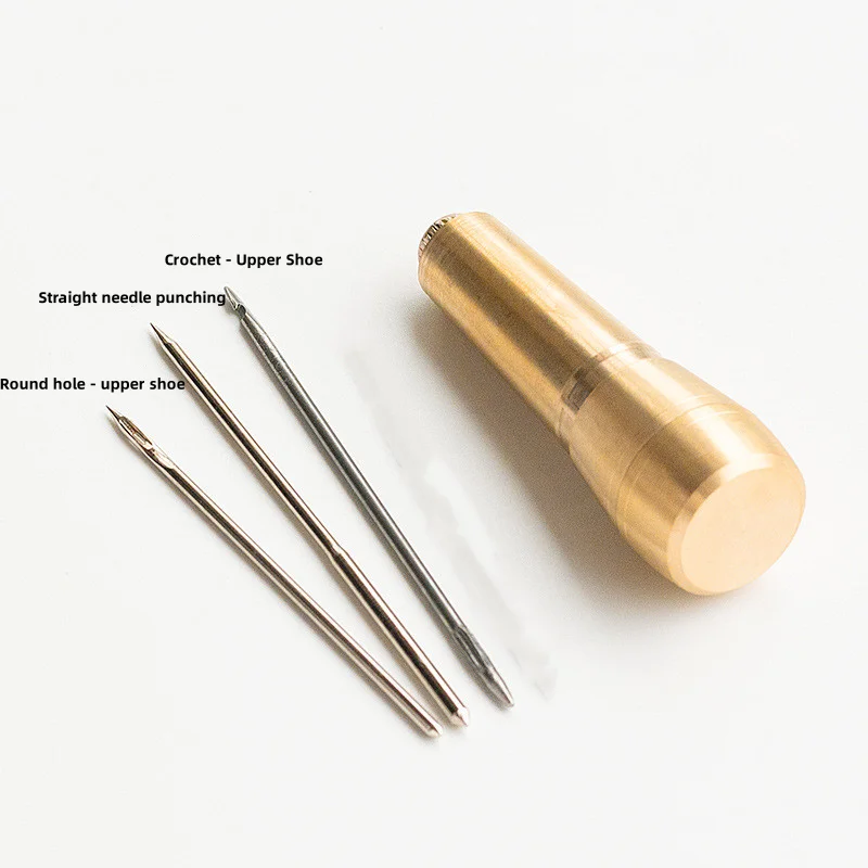 Leather Sewing Kit DIY Copper Awl For Shoe Repair, Straight Hook, Multi Needle Awl For Shoe Repair, Nylon Thread For Shoe Sole