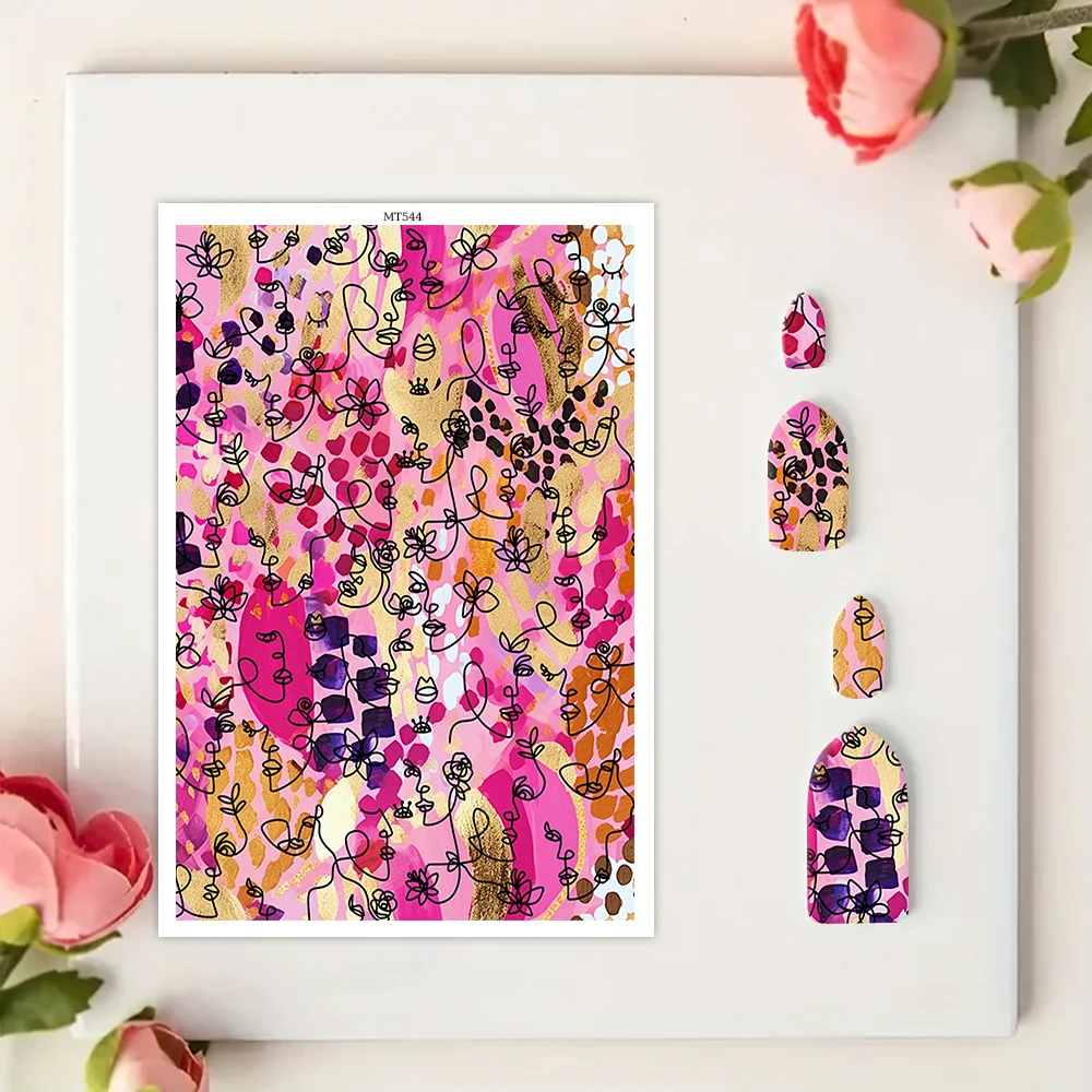 Easter Egg Spring Flower Abstract Pattern Soft Ceramic Earrings Water Transfer Paper Sticker For Jewelry Making