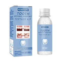 Kit de reparación de dientes falsos para reparación Oral, cuentas de reparación de dientes falsos de grado alimenticio, pegamento sólido