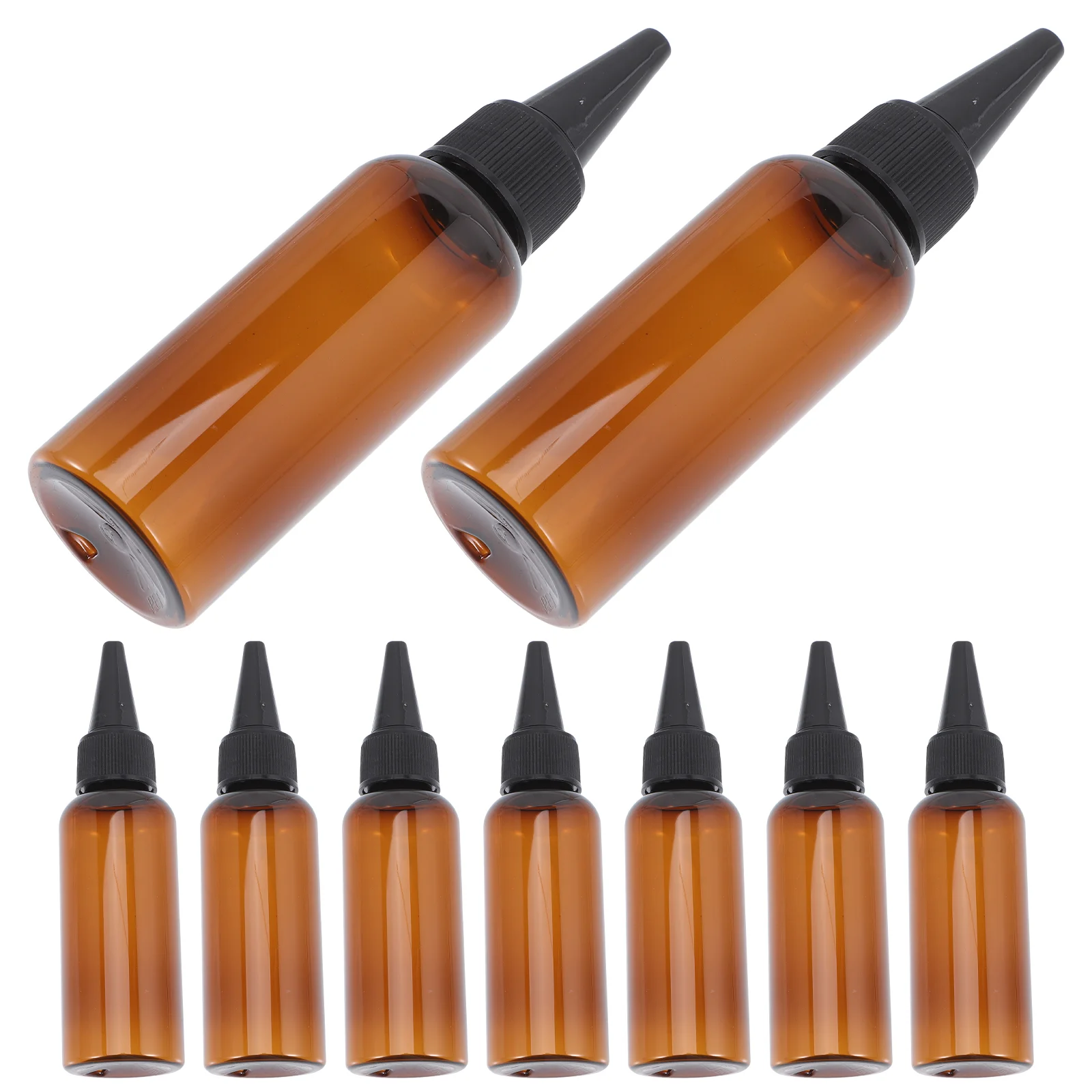 10 Pcs Squeeze Bottle Applicator Oil Bottles for Hair Plastic Filling Refillable Empty