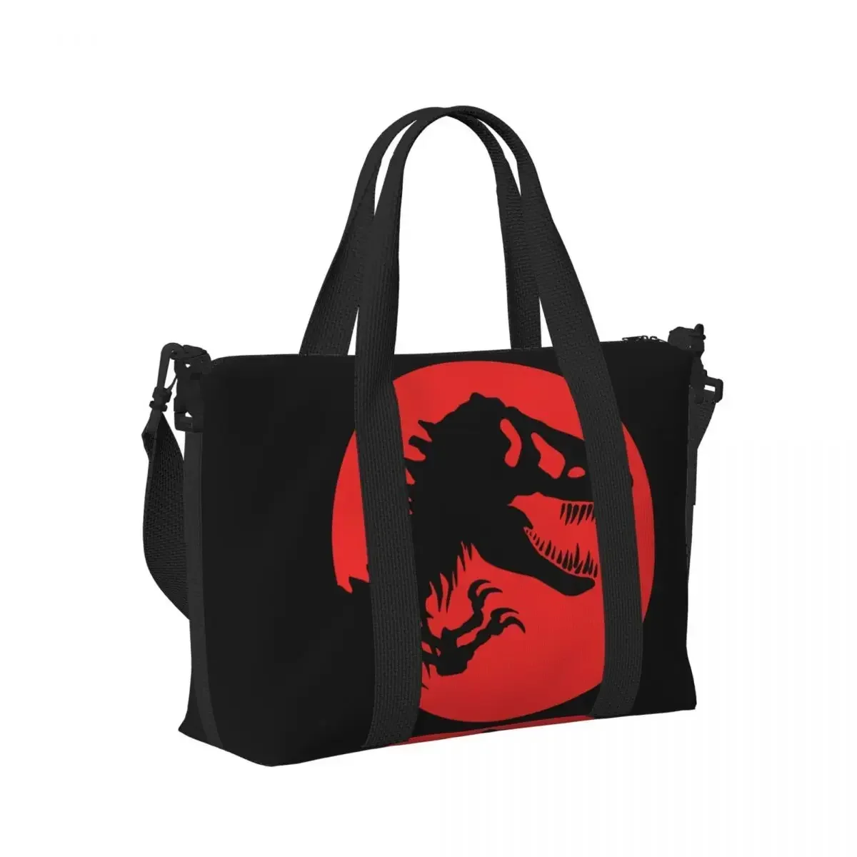 

Dinosaur Jurassic Park Beach Travel Bag Large Capacity Tote Bags for Gym Yoga Women Shopping Duffle Shoulder Bag