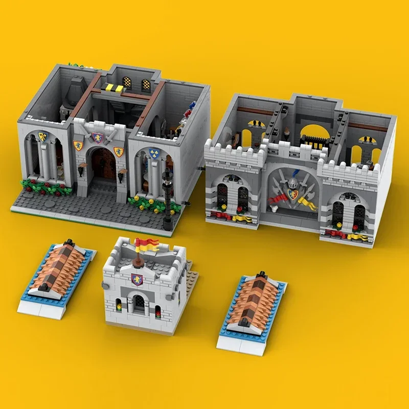 Bloques de construcción Moc modelo Medieval, tecnología de la reforma del castillo del guerrero León, bloques modulares, regalos, juguetes de Navidad, conjuntos DIY de montaje