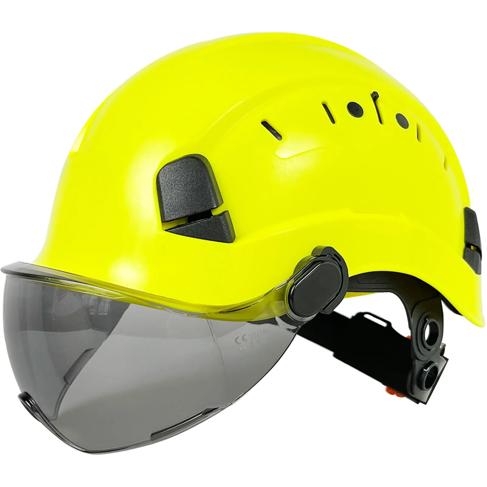 CE Construction Safety Helmet With Goggles Visor ABS Hard Hat ANSI Industrial Work Head Protection Rescue