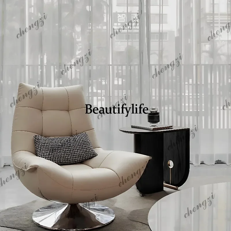 A4567 Italian minimalist modern designer fashion rotating sofa chair balcony living room leisure chair high backrest lazy chair
