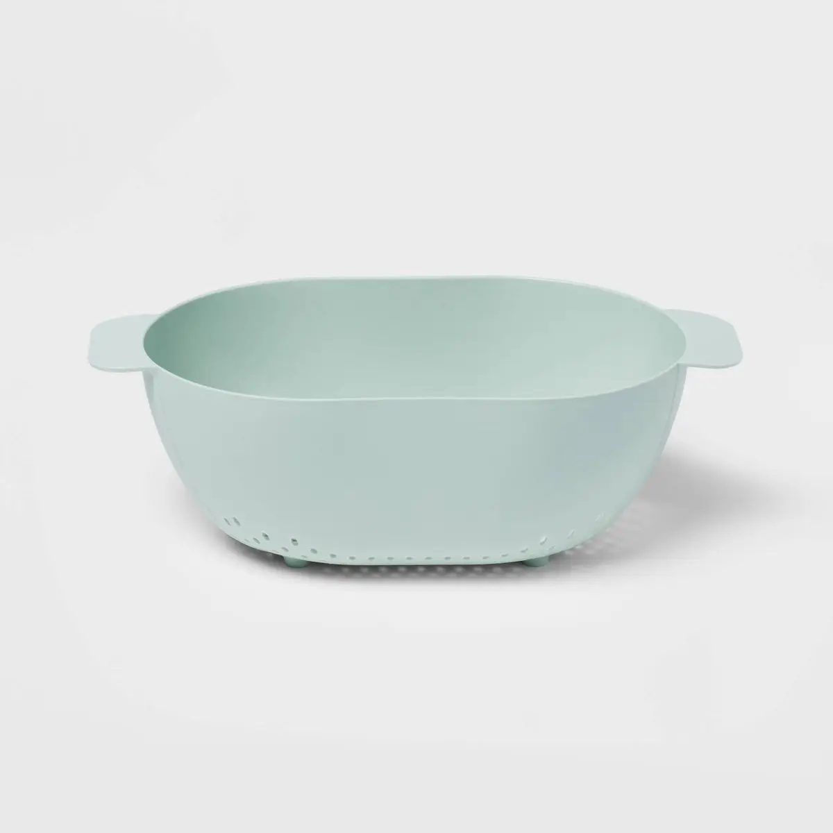 

Пластиковый дуршлаг Mint Green: кухонное сито, можно мыть в посудомоечной машине, емкость 3,08 л, ширина 12,25 дюйма.