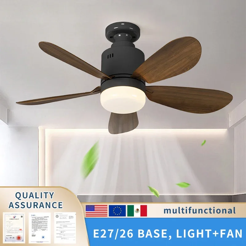 E27 Bulb Fan Household Fan Light, Detachable, Multifunctional, Remote Control Ceiling Fan Light for Living Room and Bedroom Lamp