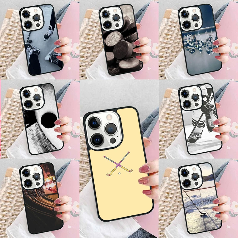 Ice Hockey Soft Phone Case Cover for iPhone 16 Promax 15 Pro 13 14 Plus 11 12 Mini XR XS MAX Coque