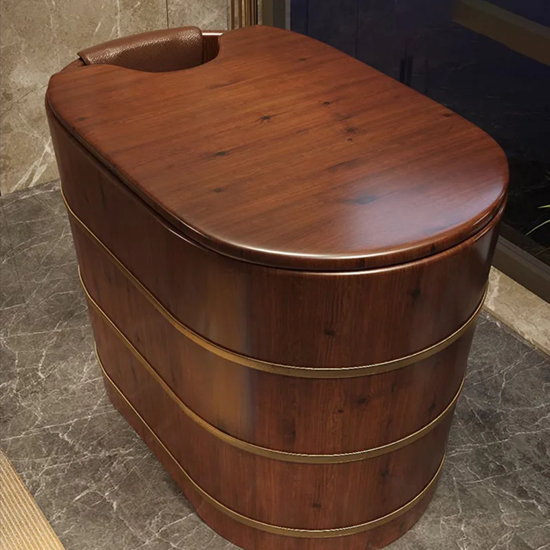 

Fumigation Insulation Bath Bucket Solid Wooden Household Bathtub Use Take A Bath Banheira Hidromassagem Home Furniture CY50YT